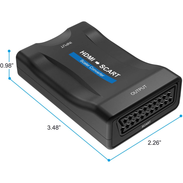 HDMI til SCART-konverteradapter, understøtter PAL/NTSC-formater