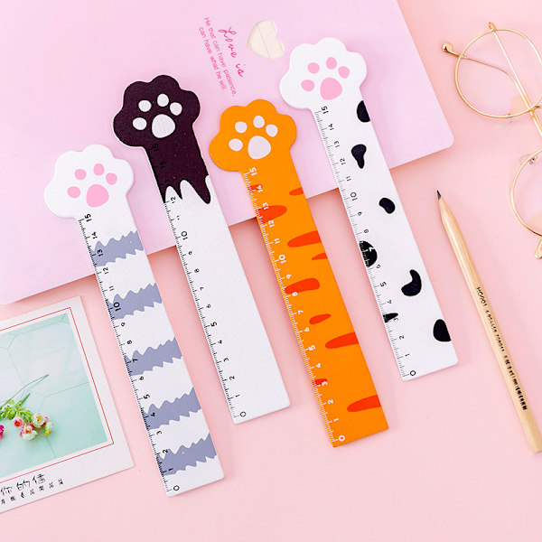 15cm lineal Kids lineal lineal Kids lineal de madera 4pcs