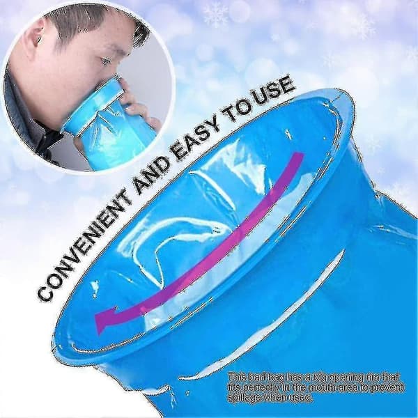 10 stk. 1000 ml Engangs Reisebil Fly Reisesyke Kvalme Oppkastpose