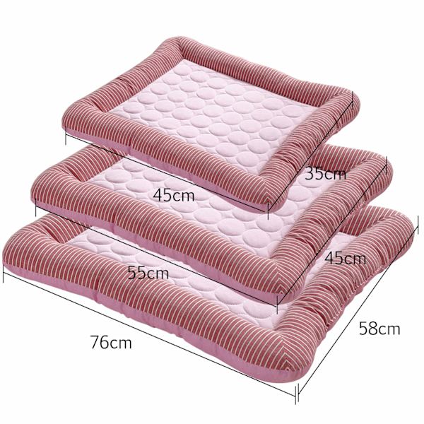 Kylmatta för hundar och katter, svalkande sommarbädd, rosa