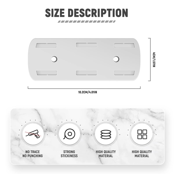 8 kpl itseliimautuvaa pistorasiapidikettä työpöydälle, liimautuva reiätön pistorasiapidike, seinälle kiinnitettävä pistorasiapidike, seinälle kiinnitettävä virtapistorasiapidike