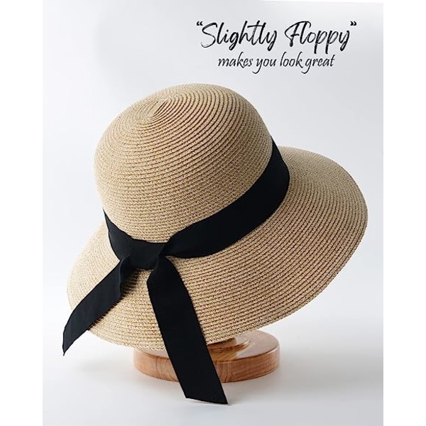 Naisten ranta-auringonkorkkihattu UV UPF50 matka-taitettava reuninen kesä UV-hattu