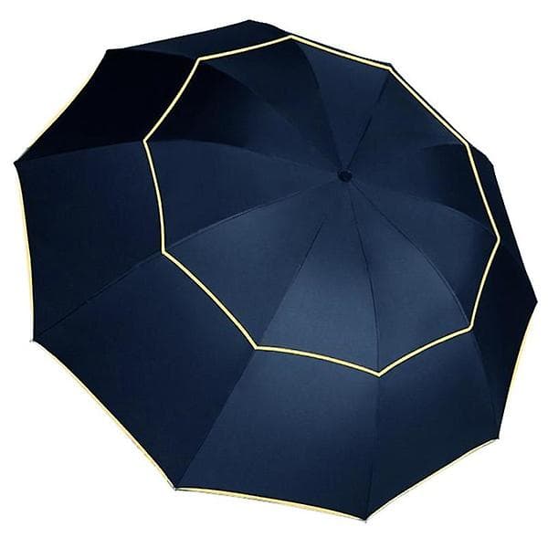 Vindtett paraply, 130 cm - Blå Blå