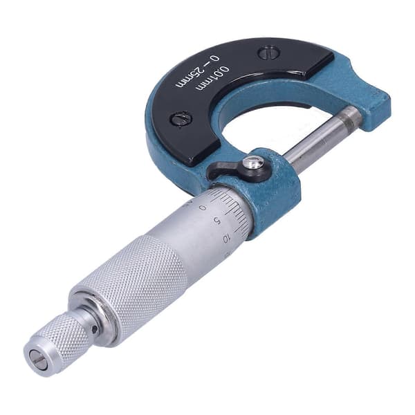 0-25MM Utvendig Mikrometer Måleverktøy 0.01mm Gjengeskala Maskinverktøy