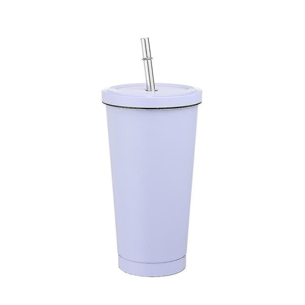 500ml Resemugg med Sugrör Öl Te Drickmugg Vakuummugg Kaffe Juice S