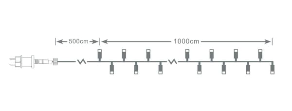 NORDIC HOME xa0LED-valosarja, sisä-/ulkokäyttöön, 10 m