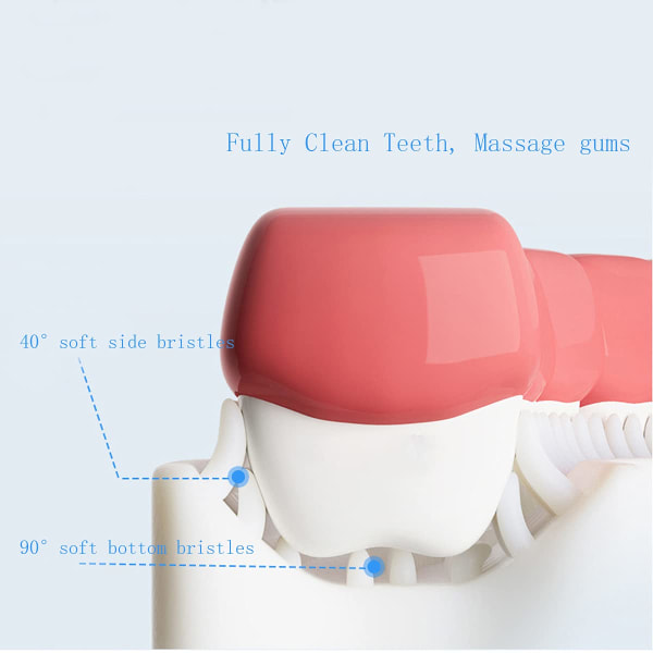 2 sett U-formet helmunn tannbørste for barn 12,5 cm