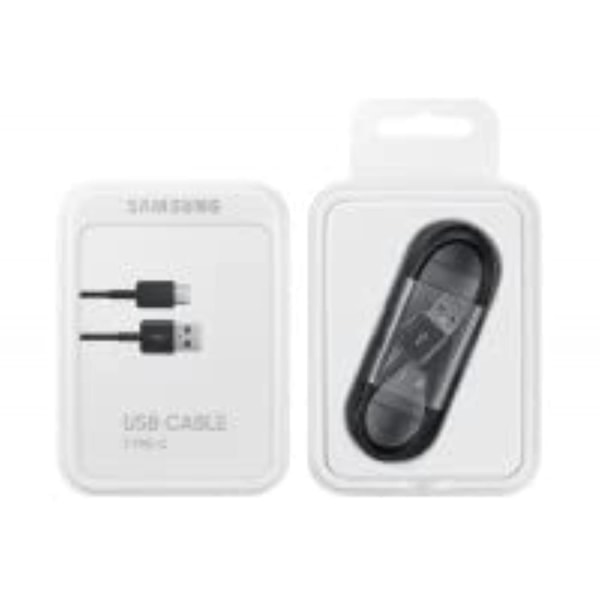 Samsung USB Type C laddnings- och synkroniseringskabel – Samsung USB-A till USB-C laddningskabel för snabbladdning av mobiltelefoner och surfplattor – 1 m - Svart