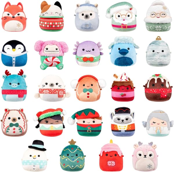 Micromallows og Squishmallows 24-dagers adventskalender PVC-materiale (med leker)