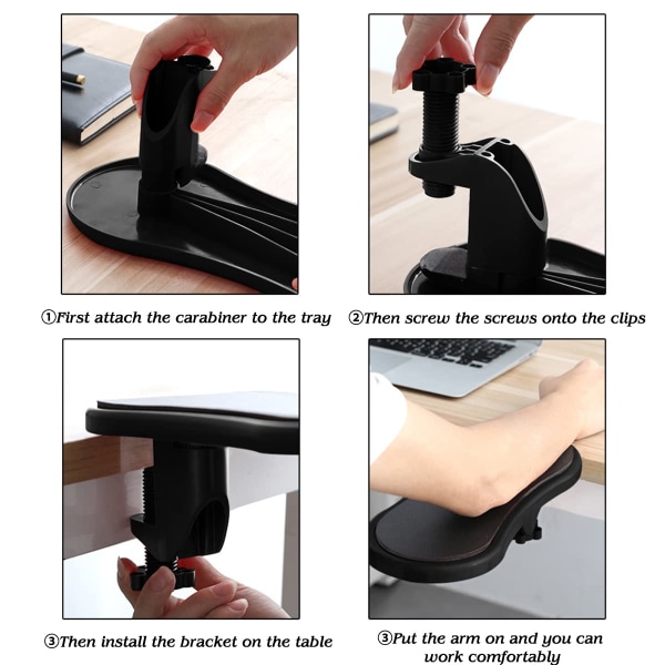 Computer Arm Rest til skrivebord, ergonomisk armrest