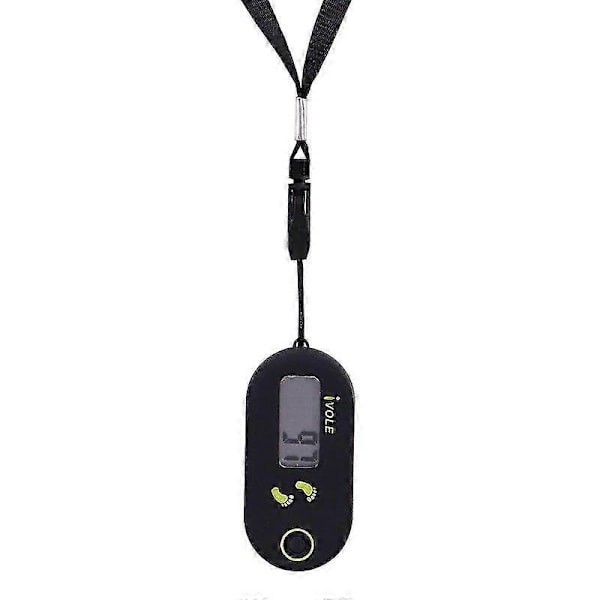 Clispeed Simpel Mini Skridttæller Gå 3d Digital Pedometer Til Motion Mænd Kvinder (sort)