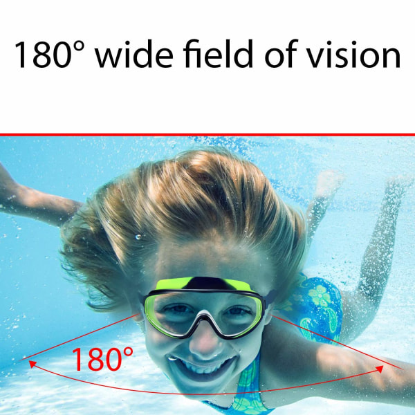 2 pakke svømmebriller for barn for barn, tidlig tenåringer 3 til 15 år