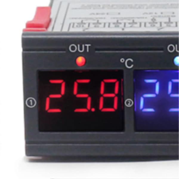 Mikrodator 12V Digital Temperaturkontroll med Dubbel Kontrolljustering