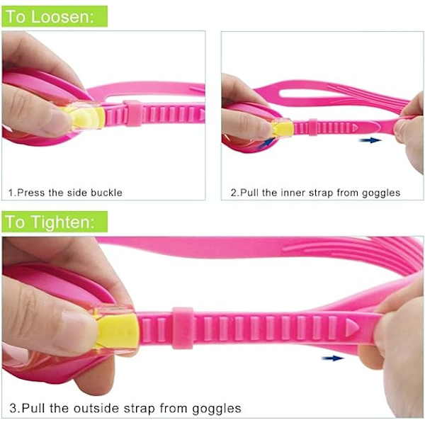 Lasten uimalasit, lasten uimalasit, sumunesto, vuototiiviit, UV-kestävät uimalasit lapsille, pojille, tytöille, lasten uimalasit pink yellow