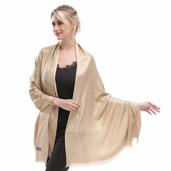 Myke, myke pashmina sjal og omslag Shimmer ensfargede sjal til bryllup