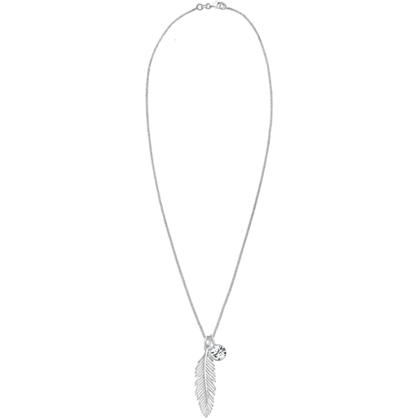 Halsband Fjäder Kristall i 925 Sterling Silver