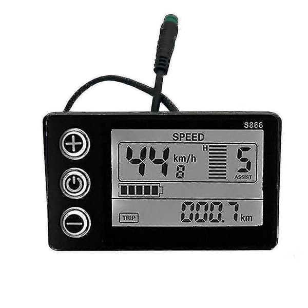 Elektrisk cykeldisplay LCD-display S866 controllerpanel dashboard-subaoe