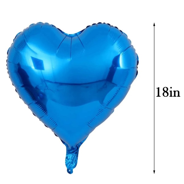 Hjerteballonger 18-tommers hjerteballonger for bursdagsfest Bryllupsdekorasjoner, Valentinsdagen, Forlovelsesfeiring, Ferieshow-dekor Pakke med 10