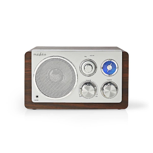 FM-radio | Bordsdesign | FM | Nätadapter | Analog | 15 W | Bluetooth® | Brun brown