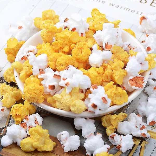 60 stk. kunstige popcorn simulation falsk mad model til popcorn fotorekvisitter