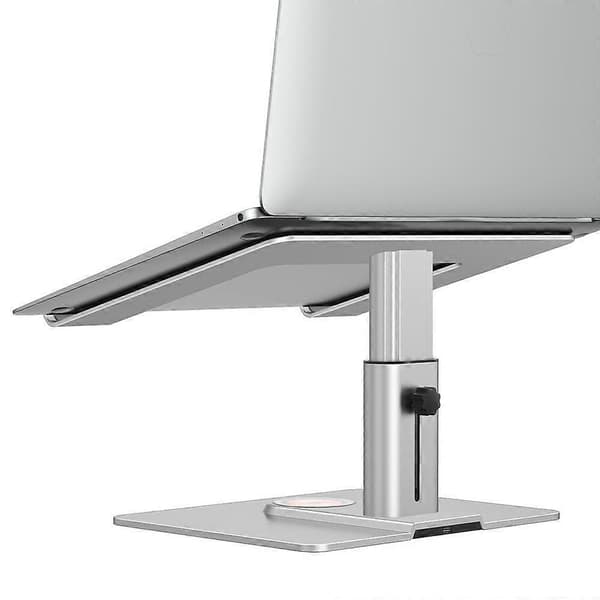 E7BW 15W Trådlös Laddare Aluminiumlegering Skrivbordsställ Laptop Riser - Silver