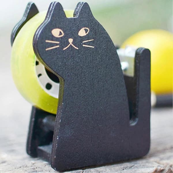1 st Skrivbords tejpdispenser - Söt tejpdispenser i kattform