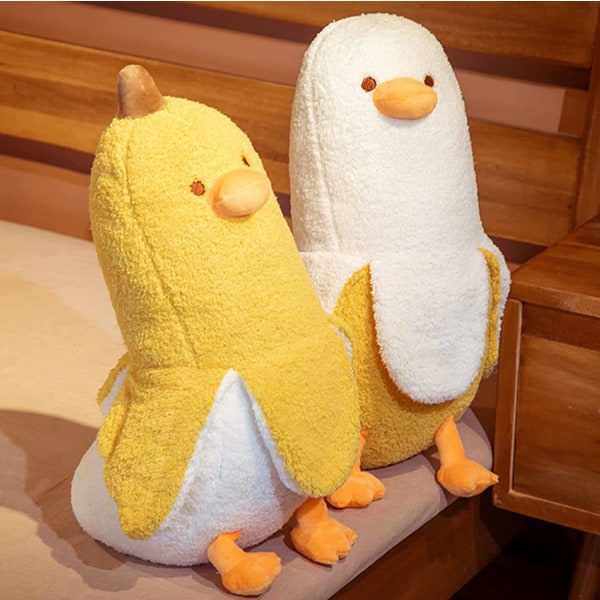 Banana Duck plysjleketøy, gave til jenter og gutter, gul 19,7"