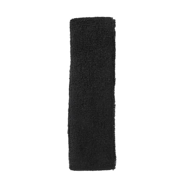 Absorberende pannebånd i polyester og bomull for løping og sport, svart