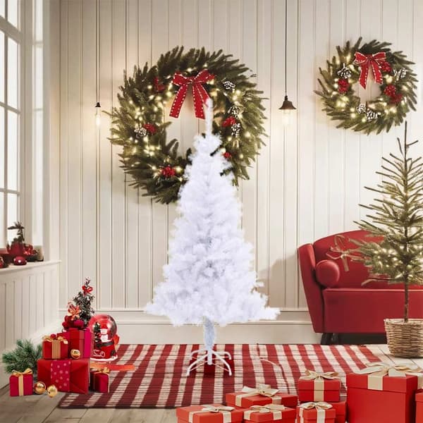 vidaXL Plastjulgran med bas 150 cm 380 grenar