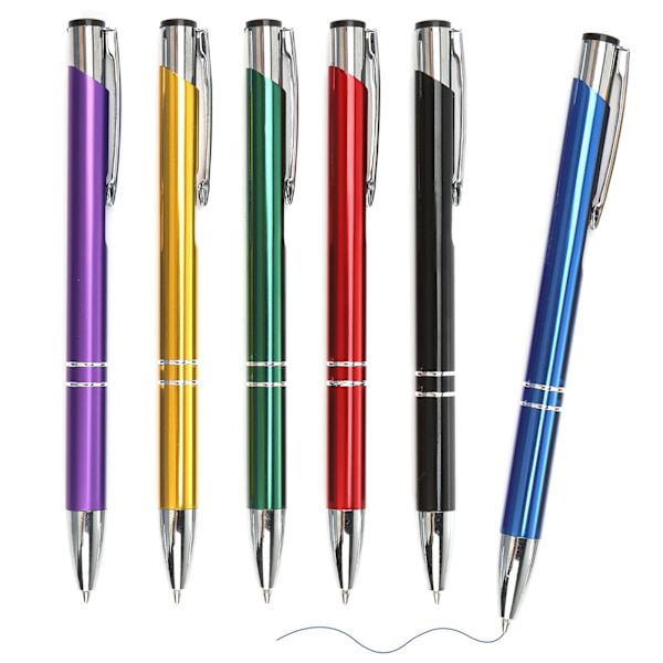 6 farger skrivepenner for journalføring Kontor  Retractable penner
