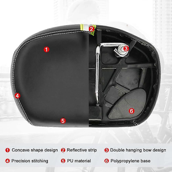 Komfortabel bred cykelsaddel uden næse med memory foam polstret pude Y