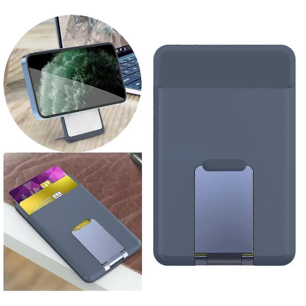 Magnetisk Plånboks Korthållare för iPhone 13 12 Pro Max Mini Mörkblå