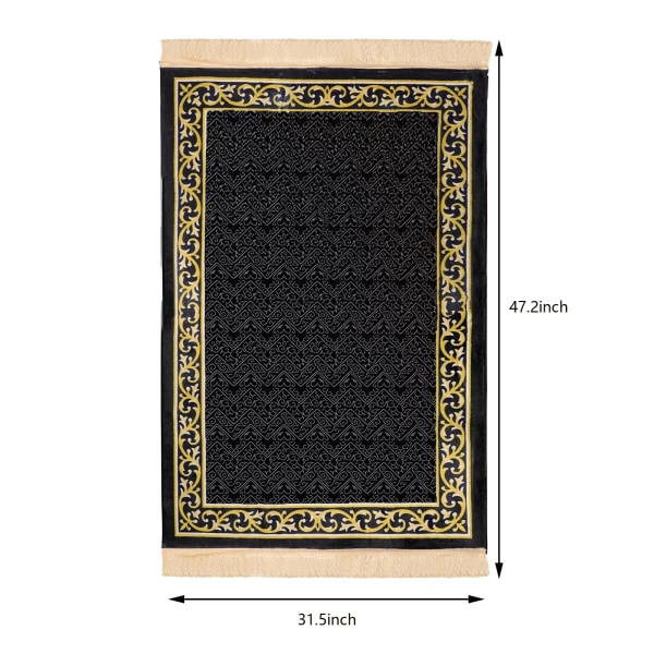 Paksu pehmustettu muslimirukousmatto tupsilla, perinteisiä kuvioita islamin rukousmatto mukavuus polvilattiamatto islamilainen matto rukousmatto Eid Ramadan lahja