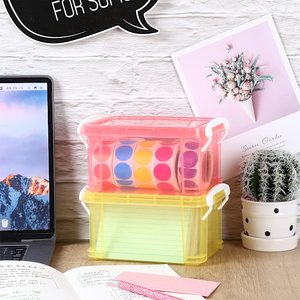 3 stk. indekskortboks i plast, flashkort-holder, 3 x 5 tommer, opskriftskort-opbevaringsorganisator, farvet fotoboks til arkivering af noter, adresser, opskrifter