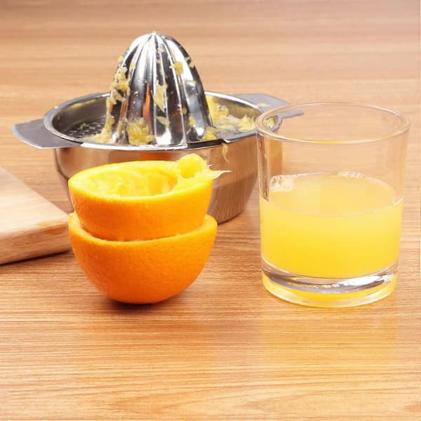Citronpresser i rustfrit stål, manuel frugtpresser