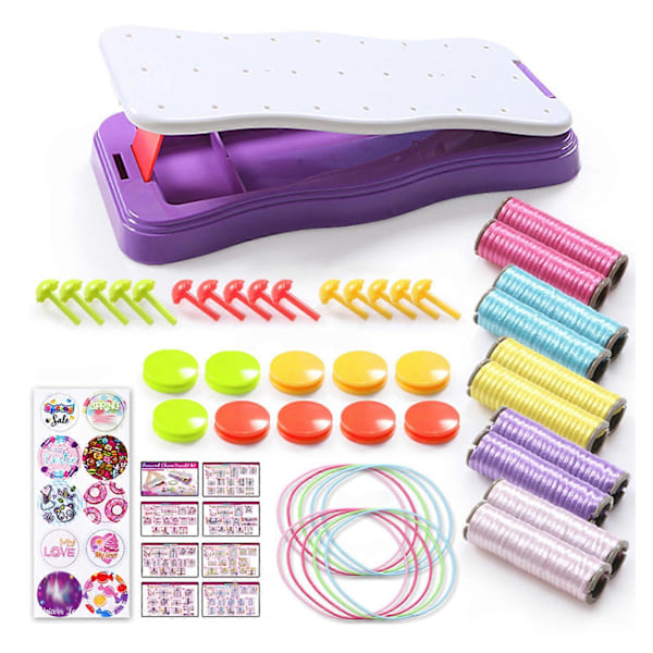 DIY Handflätset för Barn Förälder-barn Interaktion Leksak för Kvinnor Flickor purple