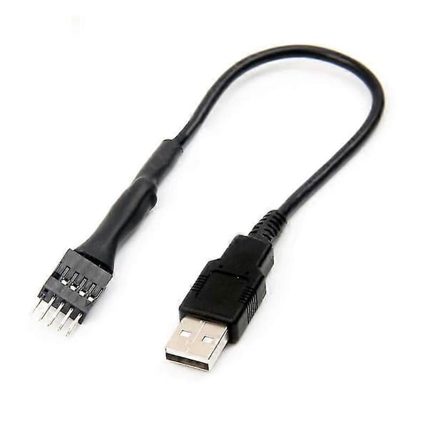 9-Pin USB-bundkort han-header til enkelt USB Type A han-kabel 19,8 cm