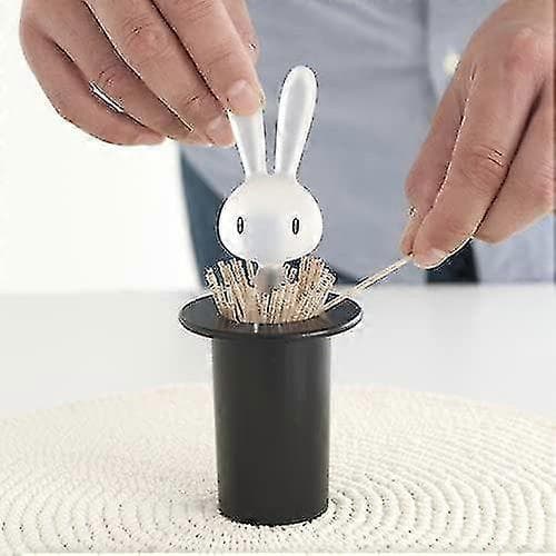 Magic Bunny - Tandstikholder i termoplastisk resin, sort design