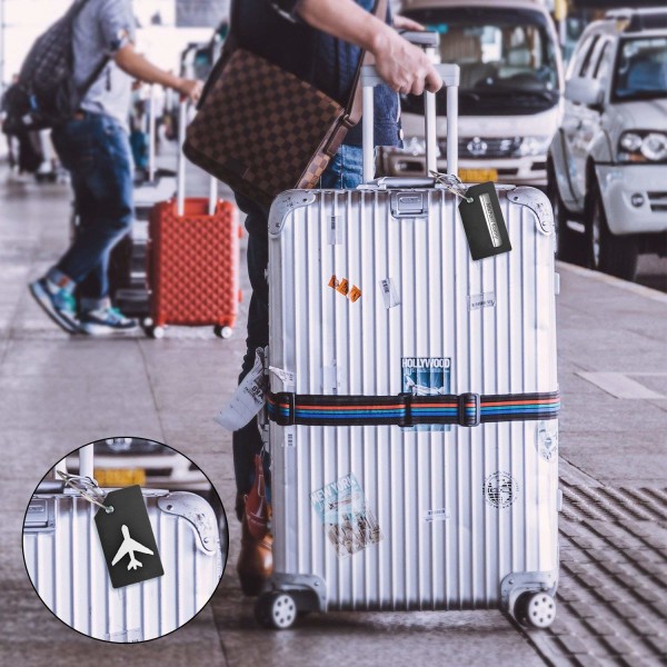 Silikonbagagelapp med namn-ID-kort Perfekt för att snabbt hitta bagageresväska