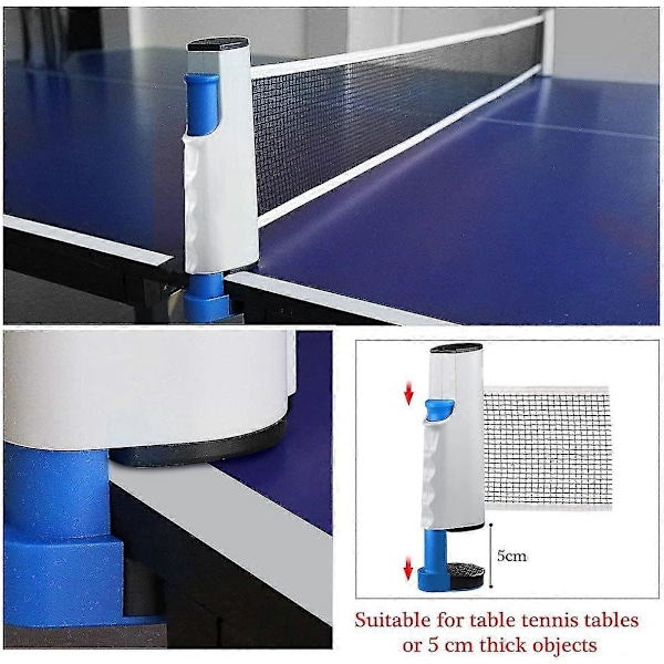 Bordtennisnett Bordtennisnett, justerbart innfellbart nett, ping pong erstatningsnett, flyttbart white