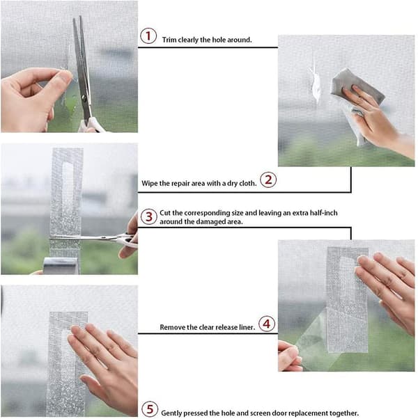 Vinduesreparation, vinduesreparationstape, glasfiberstofnet