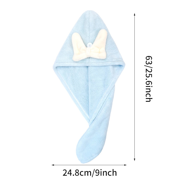Mikrofiberhårhandduk, 3-pack hårhandduksomslag för långt hår