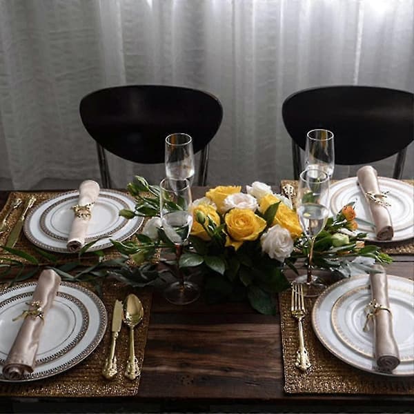 Guld Elg Chic Servietringe Kompatible Med Borddækning, Spisebord 8 stk.