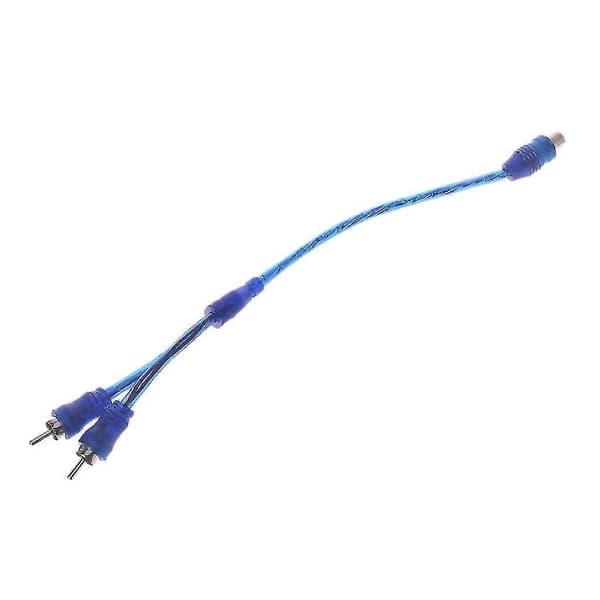 1 Hun Rca 2 Han Splitter Stik Stereo Lydsignal Adapter Kabelledning