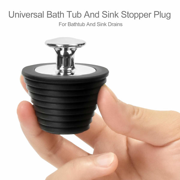 2 stk. Universal badeprop, egnet til 25mm-47mm afløbshuller