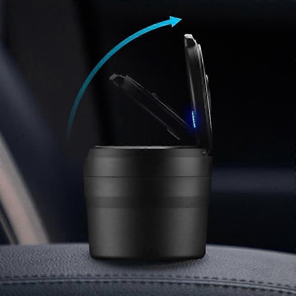 Bærbart askebeger med LED-lys Auto Koppholder Askebeger for bil Røykfrie askebegre Biltilbehør.