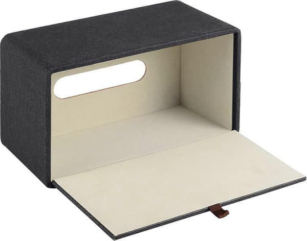 Lyxig Tissue Box Hållare i PU-läder Tvåfärgskombination