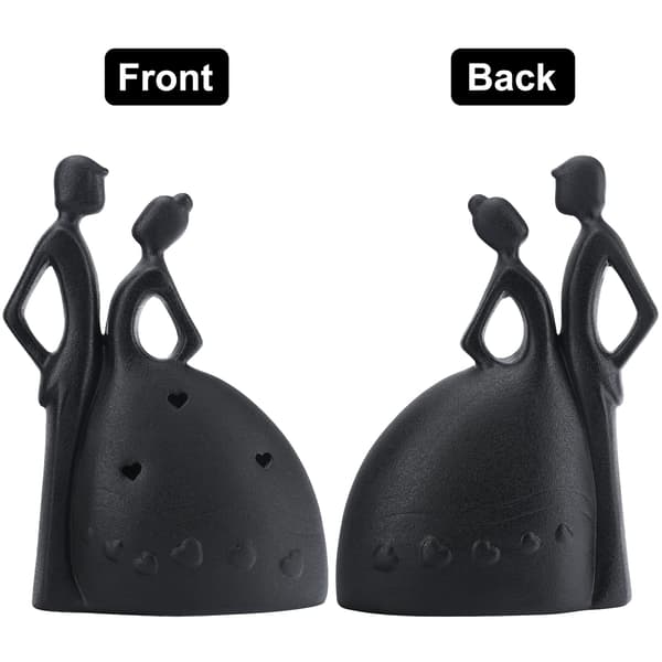 Romantisk par-figurer Gylden evig hjerte-figur (B) black