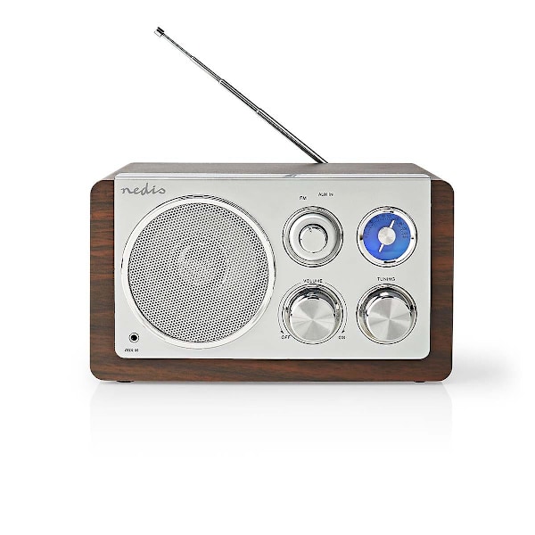FM-radio | Bordsdesign | FM | Nätadapter | Analog | 15 W | Bluetooth® | Brun brown
