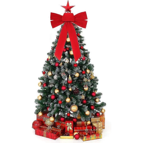 Juldekorationer, Röd Flanell Julrosett A 24cm*33cm